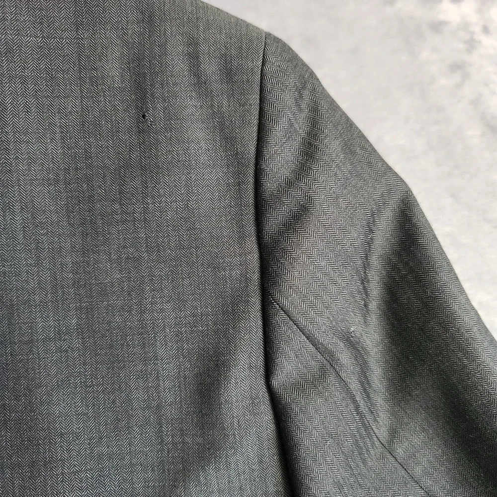 New Hugo Boss Pasini2 Movie2 Grey Virgin Wool Blazer Suit Jacket 42R Flaw